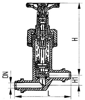 Клапан запорный приварной проходной бессальниковый с герметизацией