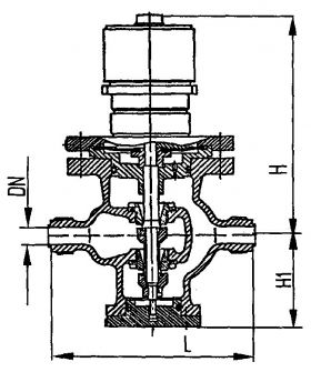 Клапан редукционный штуцерный проходной двухседельный