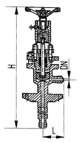 Клапан запорный штуцерный угловой бортовый сальниковый