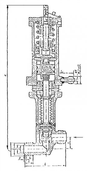 Клапан штуцерный проходной сильфонный с сервоприводом