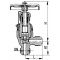 Клапан невозвратно-запорный штуцерный угловой сальниковый