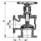 Клапан невозвратно-запорный фланцевый угловой