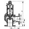 Клапан предохранительный фланцевый угловой мембранный