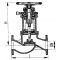 Клапан запорный фланцевый проходной сильфонный